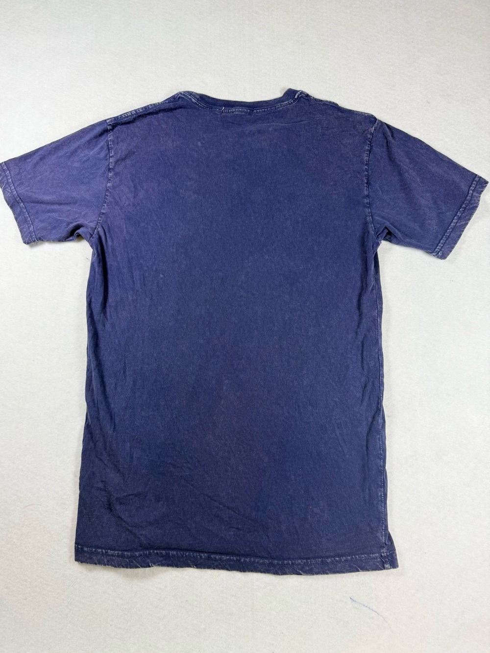 Rich Royal S Blue Washed Graphic Tee Y2K 90s Retro Streetwear T Shirt - Picture 4 of 8
